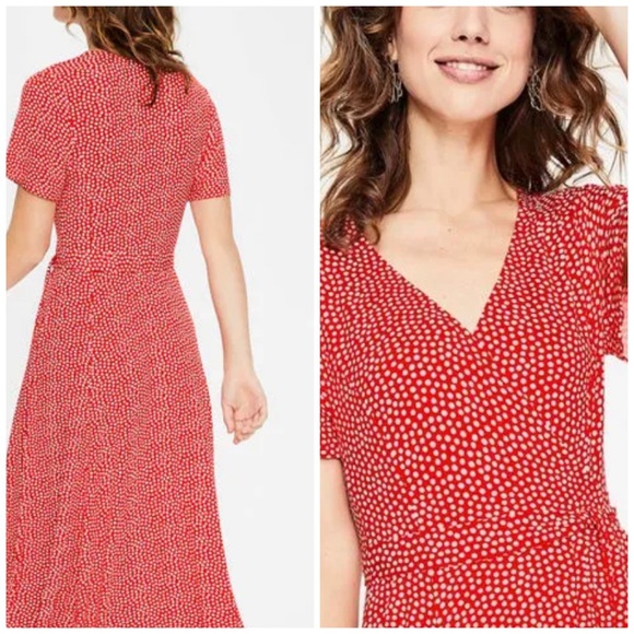 Boden Dresses & Skirts - Cassia Jersey Midi Wrap Dress with Pockets & Snap Closure